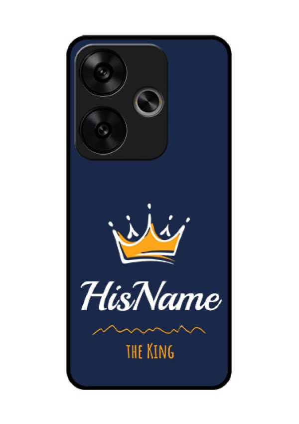 Poco F6 5G Custom Glass Phone CaseKing With Name Design