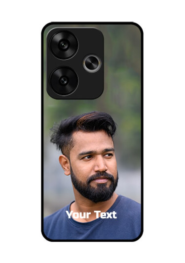 Poco F6 5G Custom Glass Phone CasePhoto With Text Design
