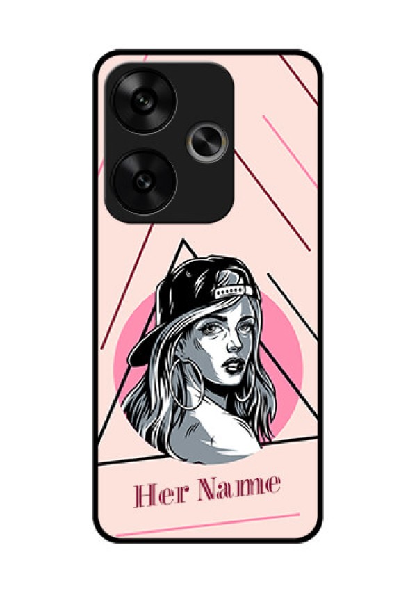 Poco F6 5G Custom Glass Phone CaseRockstar Girl Design