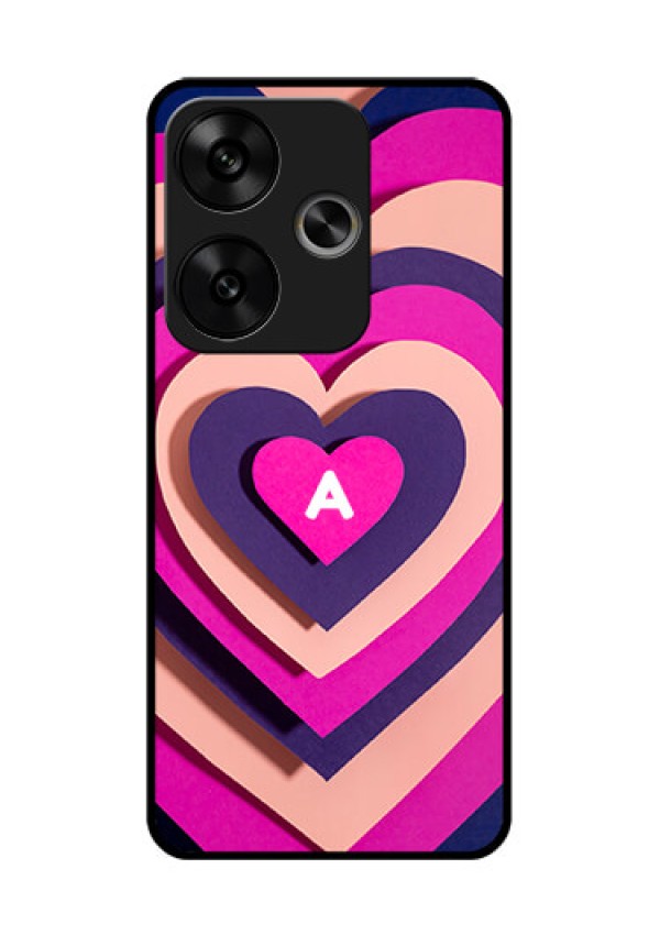 Poco F6 5G Custom Glass Phone CaseCute Heart Pattern Design