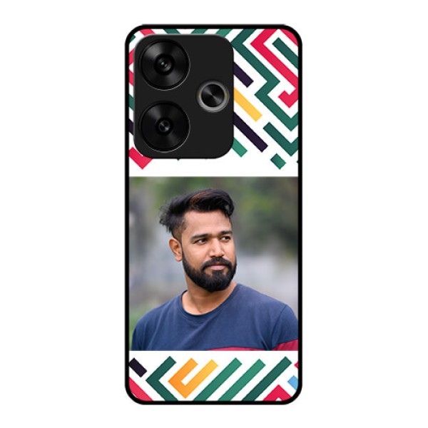 Poco F6 5G Custom Glass Phone CaseColorful Maze Pattern Design Poco F6 5G Custom Glass Phone CaseColorful Maze Pattern Design