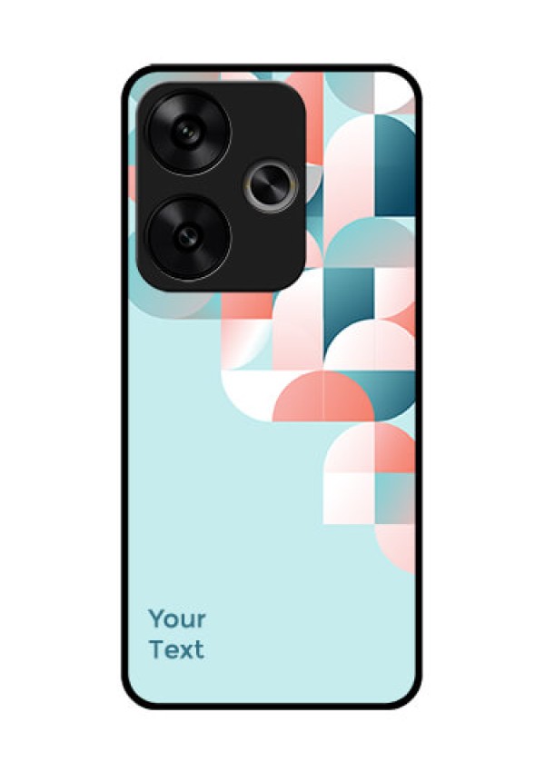 Poco F6 5G Custom Glass Phone CaseStylish Semi - Circle Pattern Design