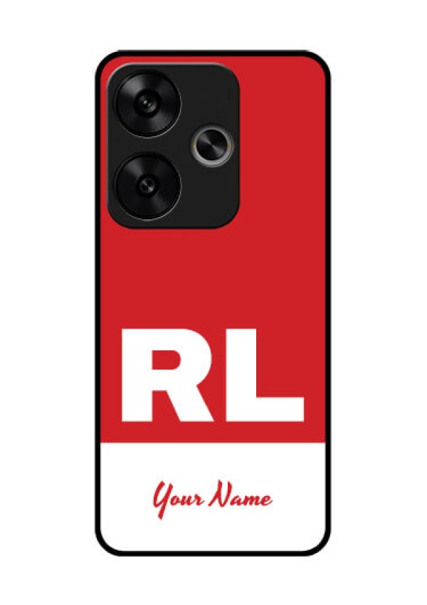 Poco F6 5G Custom Glass Phone CaseDual Tone Custom Text Design