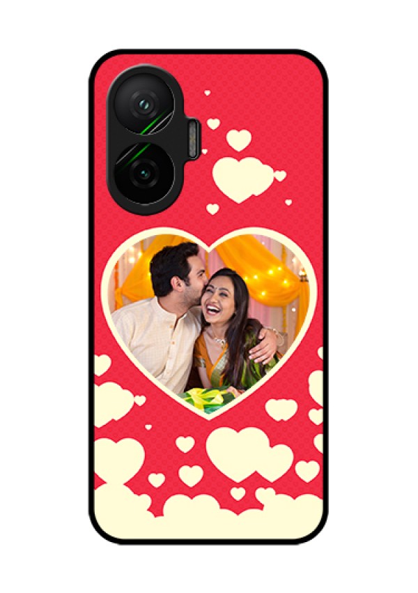 Poco F7 5G Custom Glass Phone Case - Love Symbols Phone Cover Design