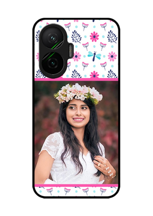 Poco F7 5G Custom Glass Phone Case - Colorful Flower Design