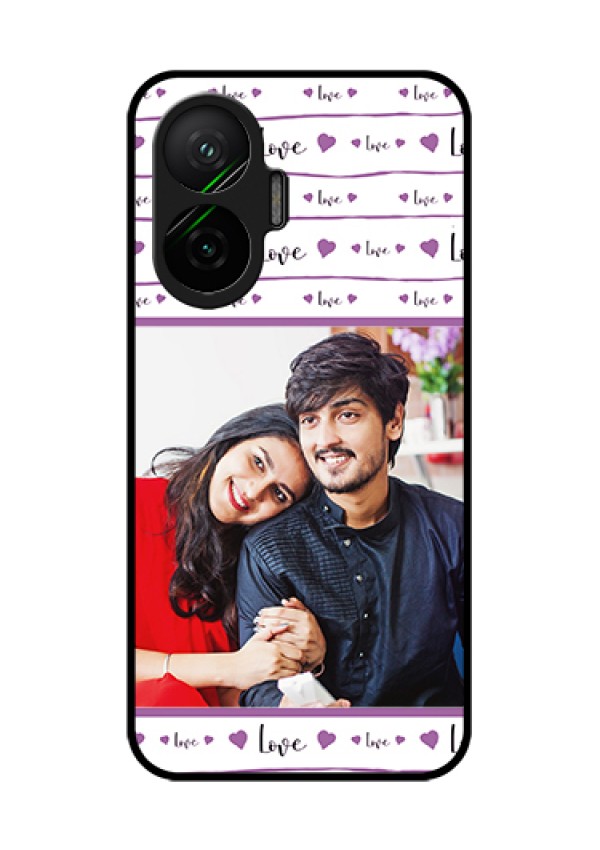 Poco F7 5G Custom Glass Phone Case - Couples Heart Design