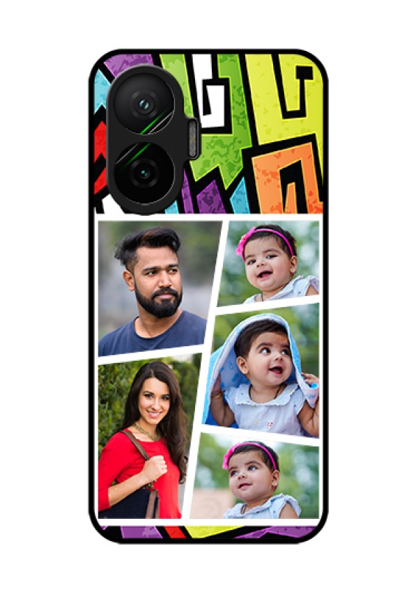 Poco F7 5G Custom Glass Phone Case - Graffiti Pattern Design