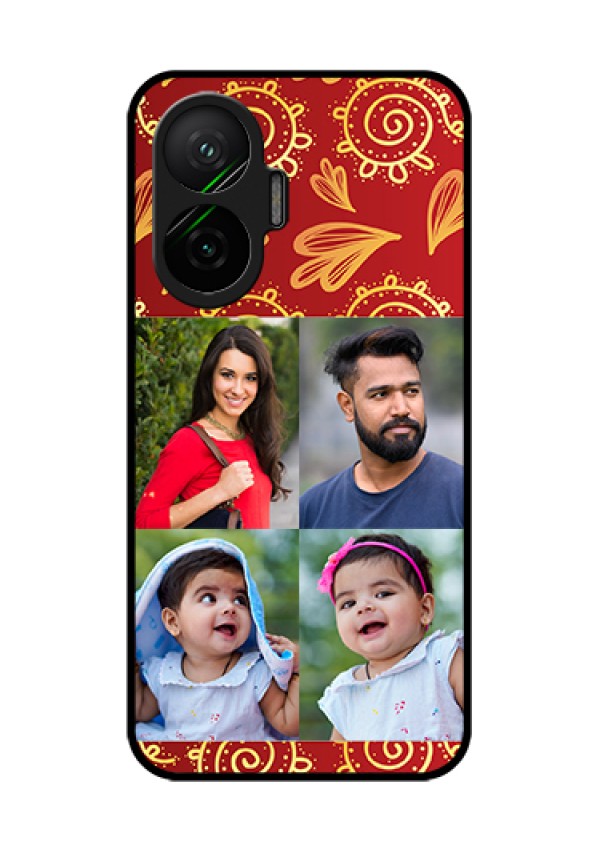 Poco F7 5G Custom Glass Phone Case - 4 Image Traditional Design