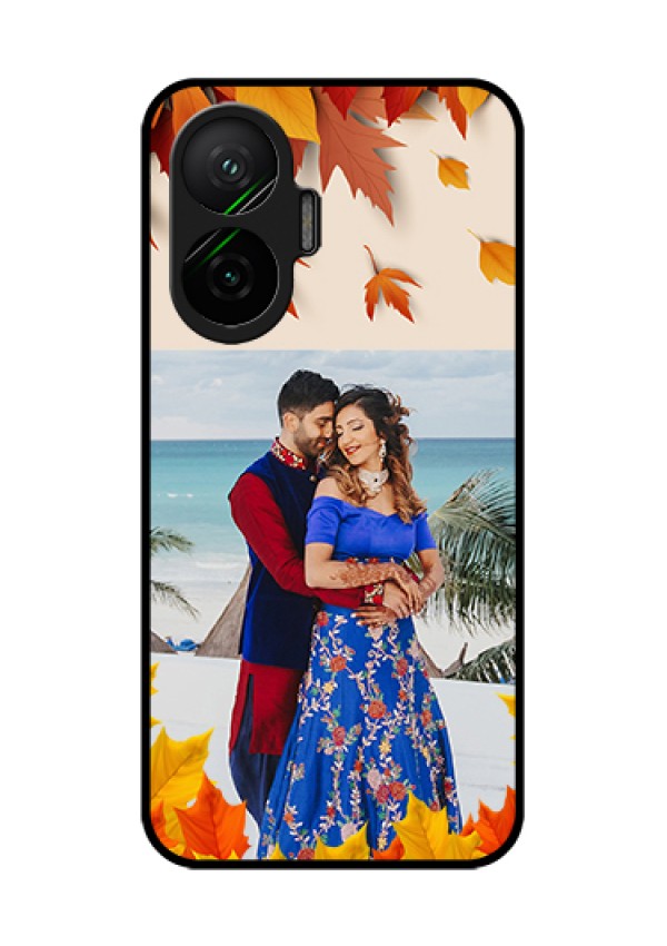 Poco F7 5G Custom Glass Phone Case - Autumn Maple Leaves Design