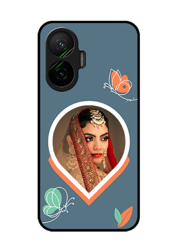 Poco F7 5G Custom Glass Phone Case - Droplet Butterflies Design