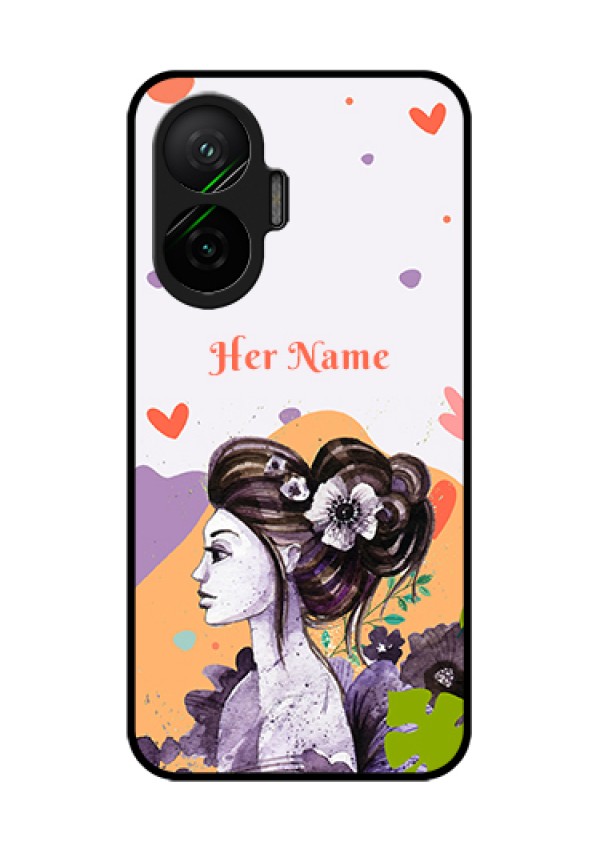Poco F7 5G Custom Glass Phone Case - Woman And Nature Design