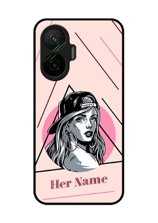 Poco F7 5G Custom Glass Phone Case - Rockstar Girl Design