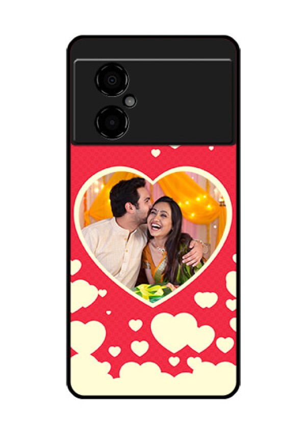 Poco M4 5G Custom Glass Mobile Case - Love Symbols Phone Cover Design