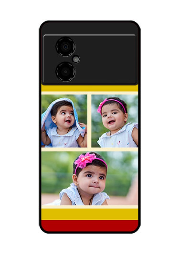 Poco M4 5G Custom Glass Mobile Case - Multiple Pic Upload Design