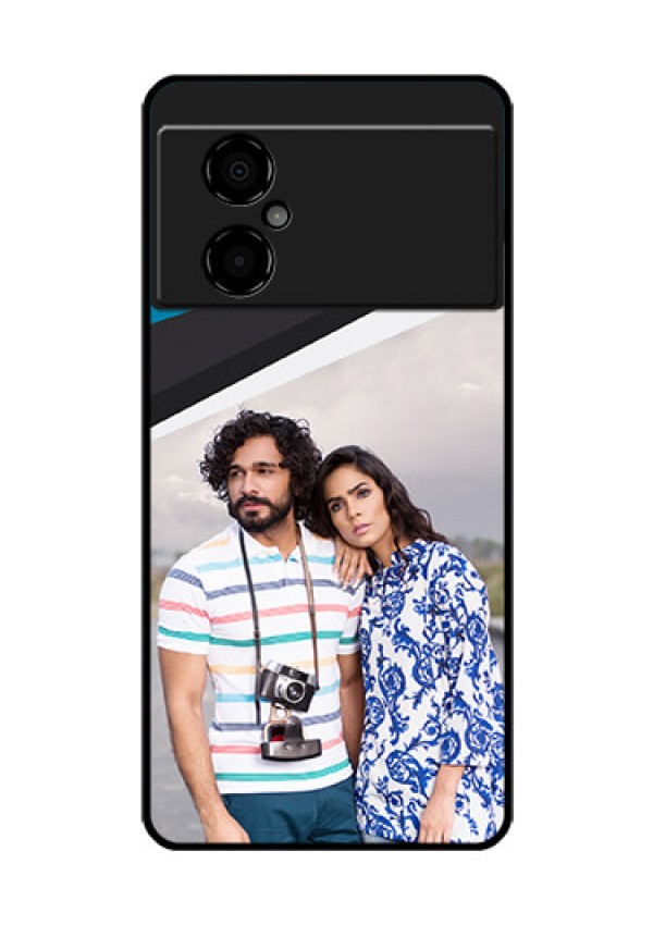 Poco M4 5G Photo Printing on Glass Case - Simple Pattern Photo Upload Design