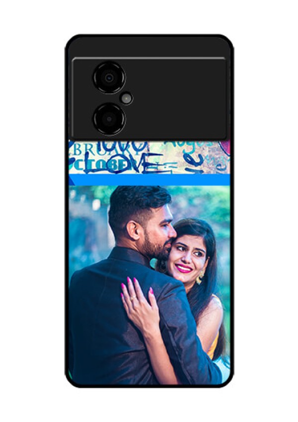 Poco M4 5G Custom Glass Mobile Case - Colorful Love Design