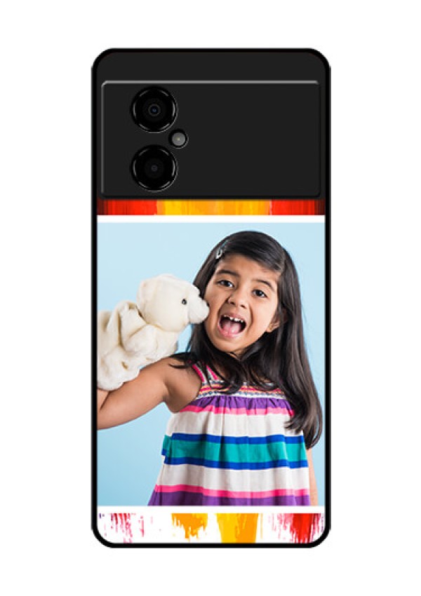 Poco M4 5G Personalized Glass Phone Case - Multi Color Design