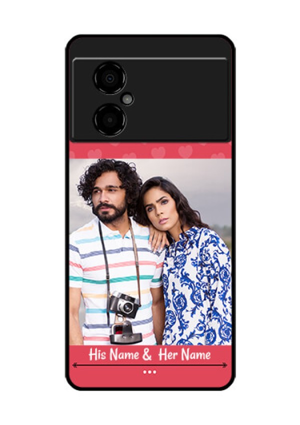 Poco M4 5G Photo Printing on Glass Case - Simple Love Design
