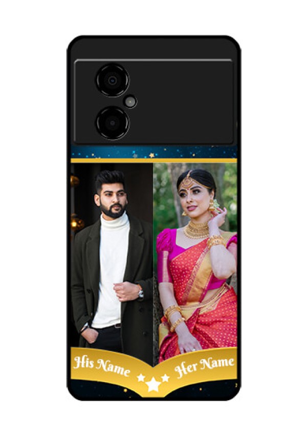 Poco M4 5G Custom Glass Phone Case - Galaxy Stars Backdrop Design