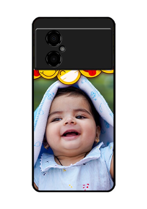 Poco M4 5G Custom Glass Mobile Case - with Smiley Emoji Design
