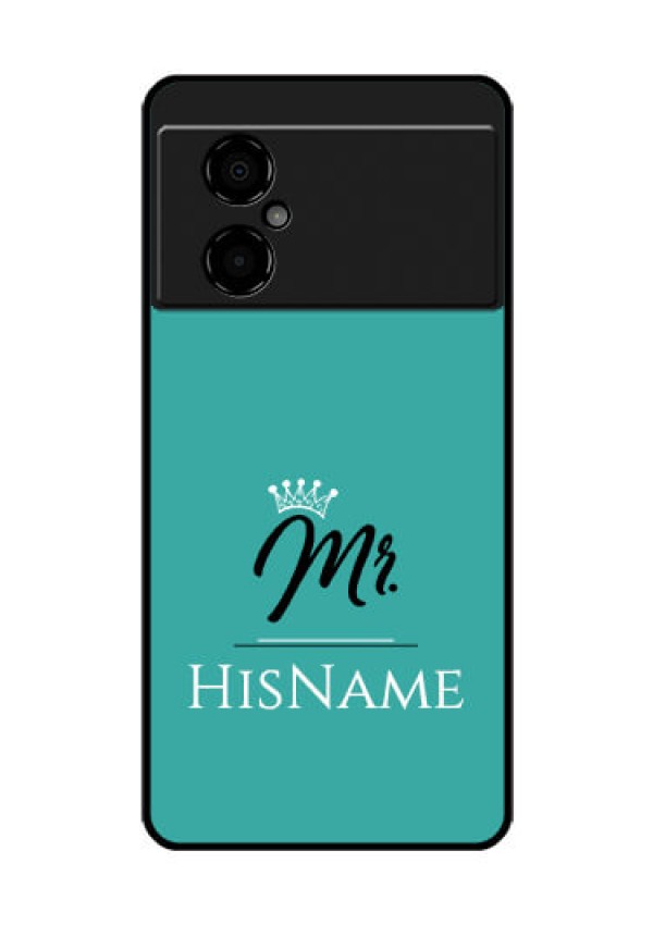 Poco M4 5G Custom Glass Phone Case Mr with Name