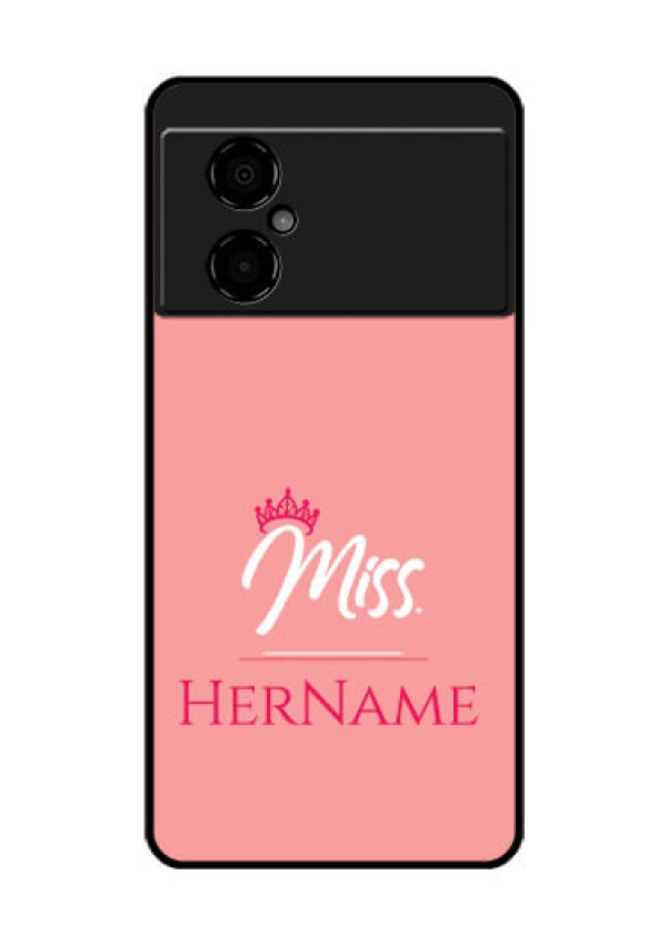 Poco M4 5G Custom Glass Phone Case Mrs with Name