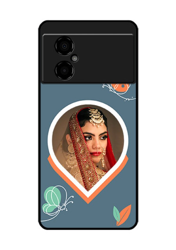 Poco M4 5G Custom Glass Mobile Case - Droplet Butterflies Design