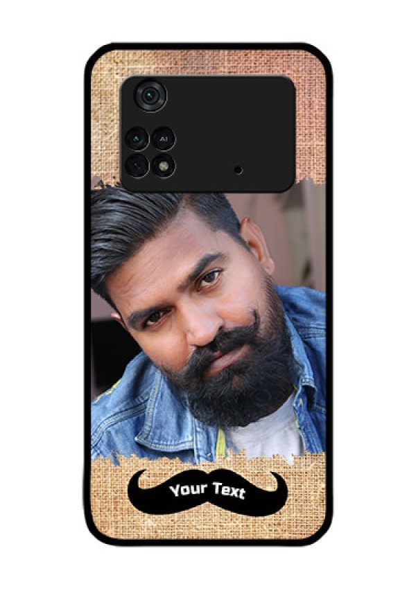 Poco M4 Pro 4G Personalized Glass Phone Case - with Texture Design