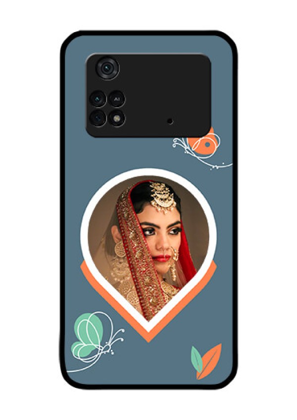 Poco M4 Pro 4G Custom Glass Mobile Case - Droplet Butterflies Design