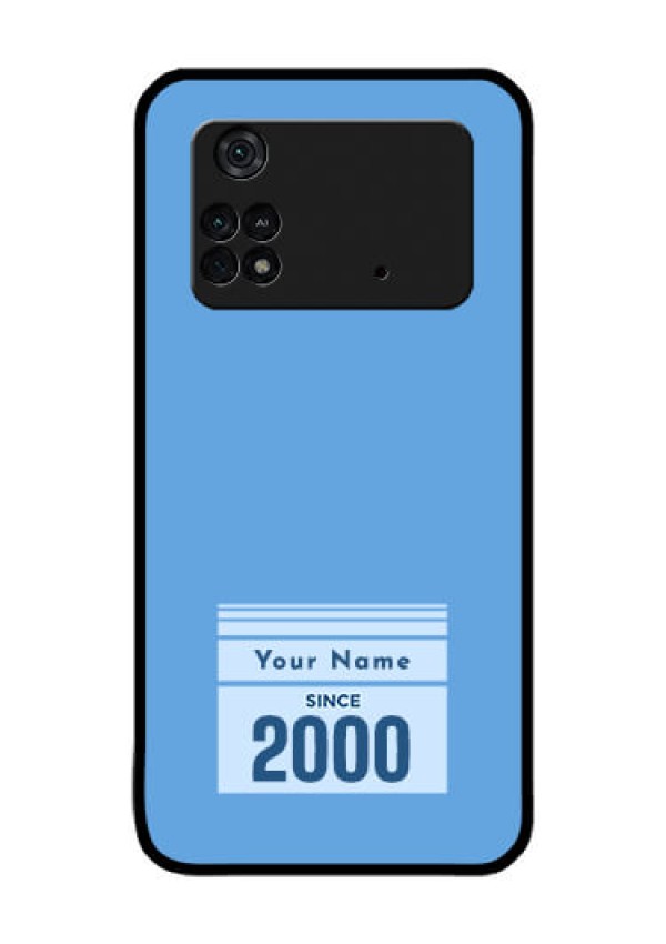 Poco M4 Pro 4G Custom Glass Mobile Case - Custom Year of birth Design