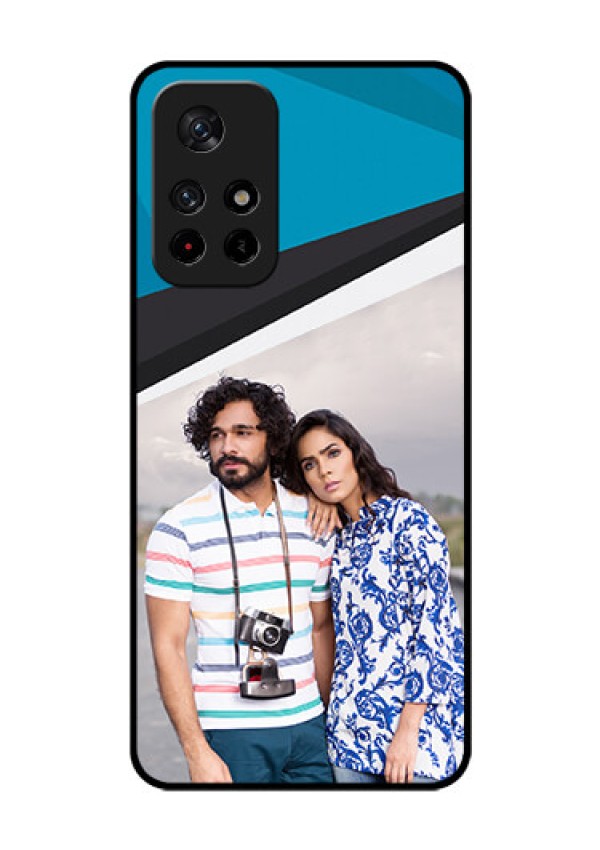 Poco M4 Pro 5G Photo Printing on Glass Case - Simple Pattern Photo Upload Design