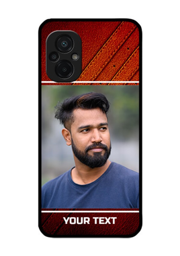 Poco M5 Personalized Glass Phone Case - Leather Phone Case Design