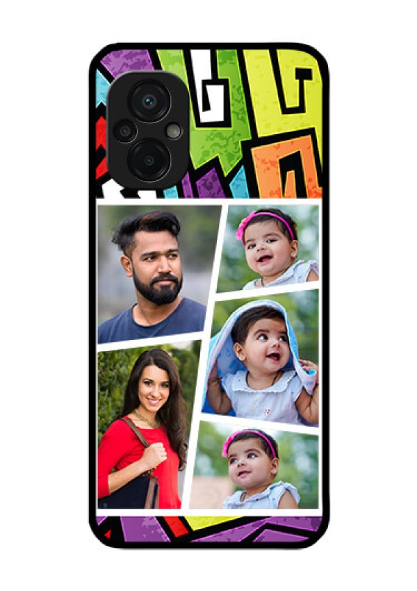 Poco M5 Custom Glass Phone Case - Graffiti pattern Design