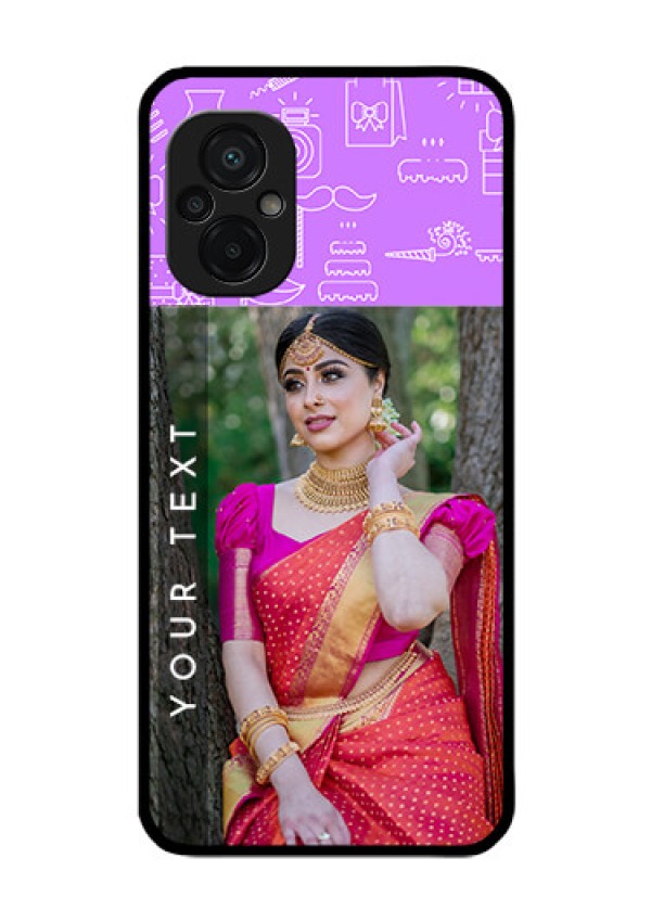 Poco M5 Custom Glass Mobile Case - Birthday Icons Design
