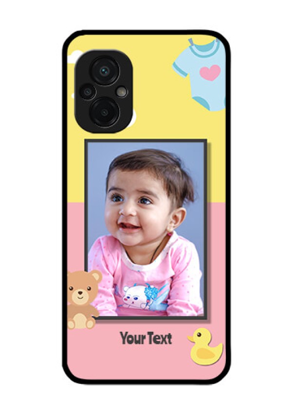 Poco M5 Photo Printing on Glass Case - Kids 2 Color Design