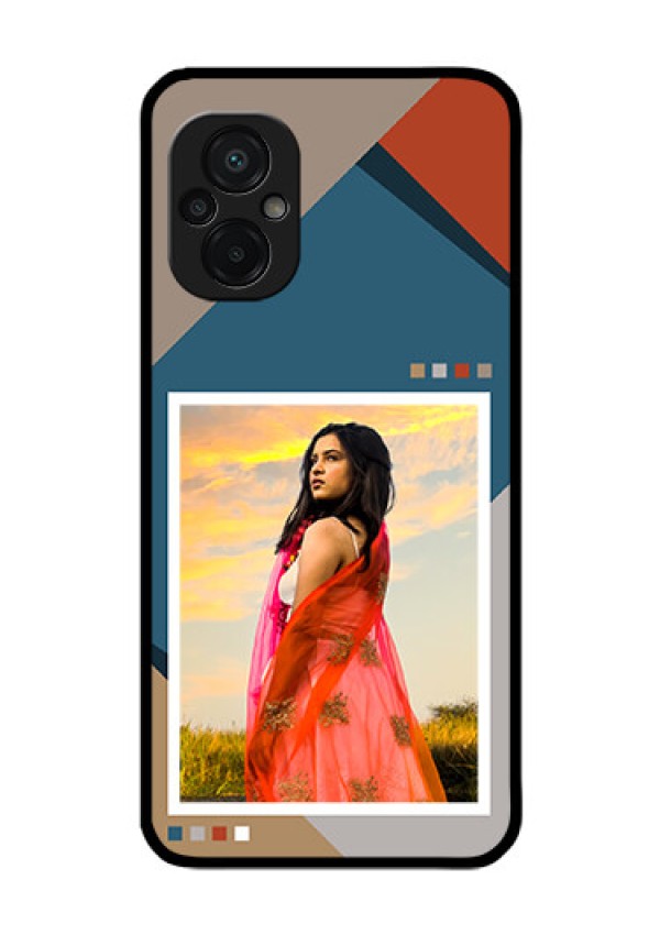 Poco M5 Personalized Glass Phone Case - Retro color pallet Design