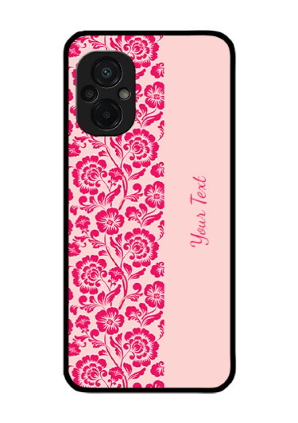 Poco M5 Custom Glass Phone Case - Attractive Floral Pattern Design