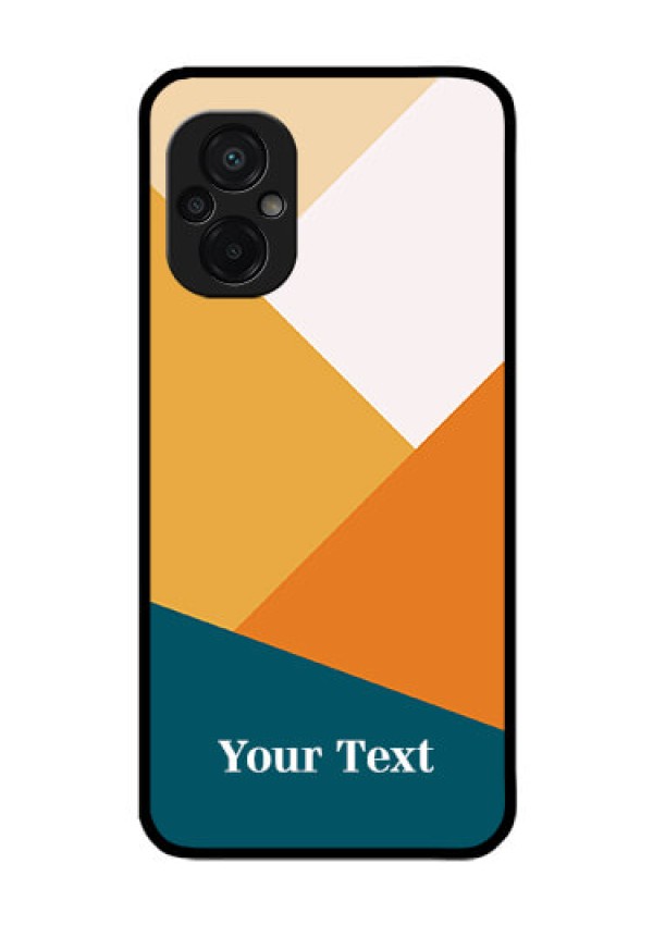 Poco M5 Personalized Glass Phone Case - Stacked Multi-colour Design