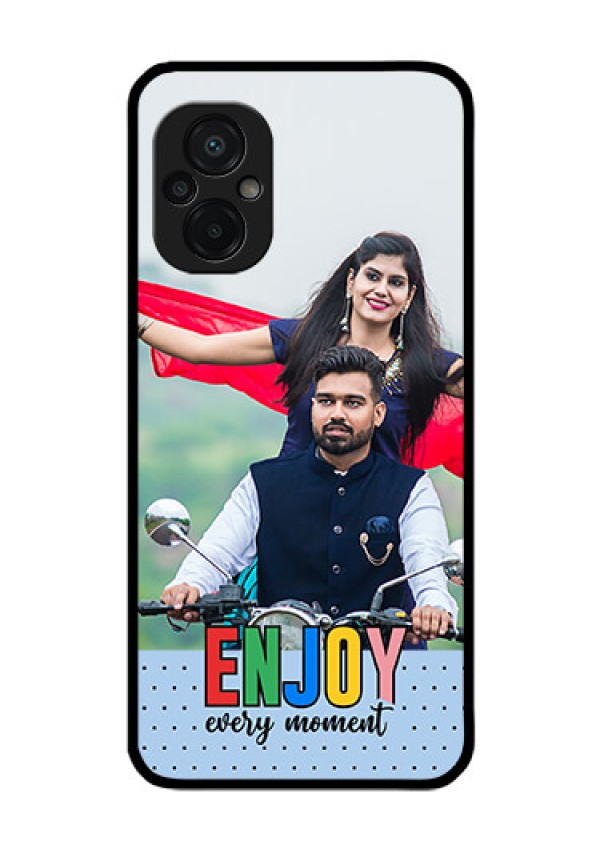 Poco M5 Photo Printing on Glass Case - Enjoy Every Moment Design
