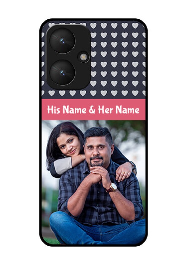 Poco M6 5G Custom Glass Phone Case - Love Symbols Design