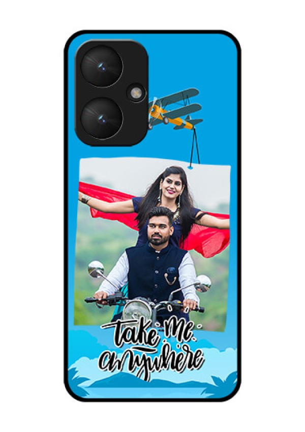 Poco M6 5G Custom Glass Phone Case - Traveller Design