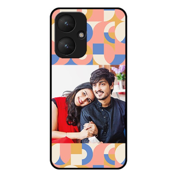 Poco M6 5G Custom Glass Phone Case - Semi - Circle Maze Pattern Design