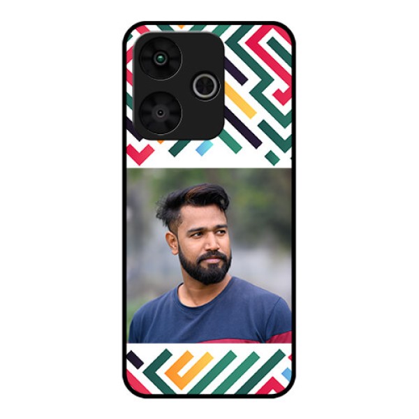 Poco M6 Plus 5G Custom Glass Phone Case - Colorful Maze Pattern Design Poco M6 Plus 5G Custom Glass Phone Case - Colorful Maze Pattern Design