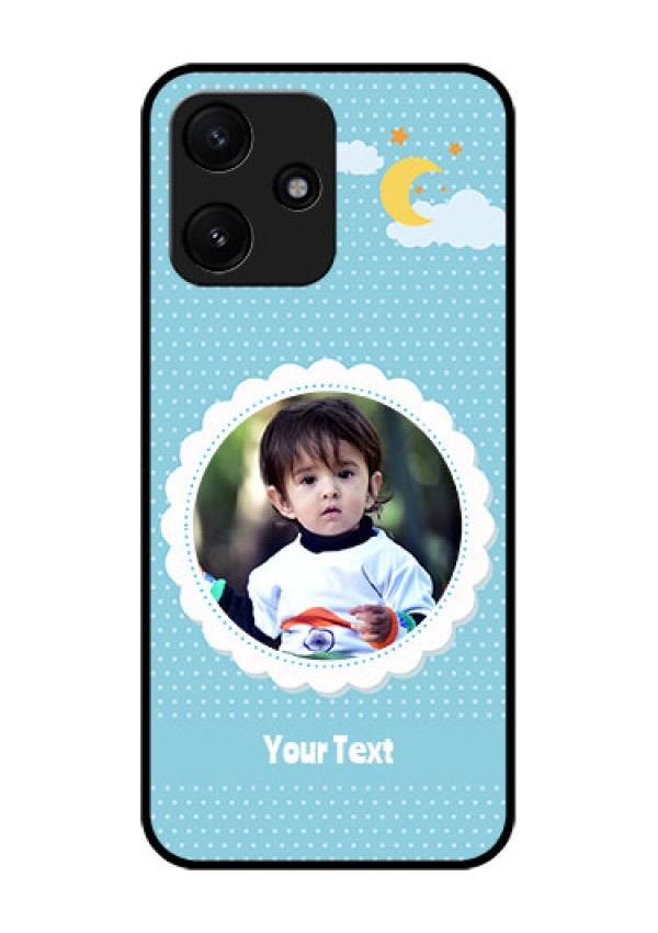 Poco M6 Pro 5G Personalised Glass Phone Case - Violet Pattern Design