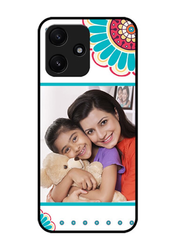 Poco M6 Pro 5G Custom Glass Phone Case - Flower Design