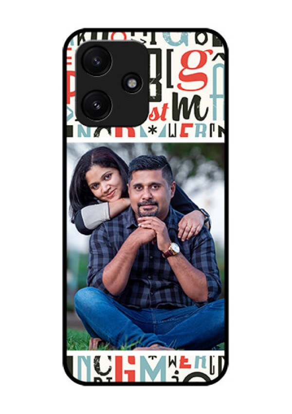 Poco M6 Pro 5G Personalized Glass Phone Case - Alphabet Design