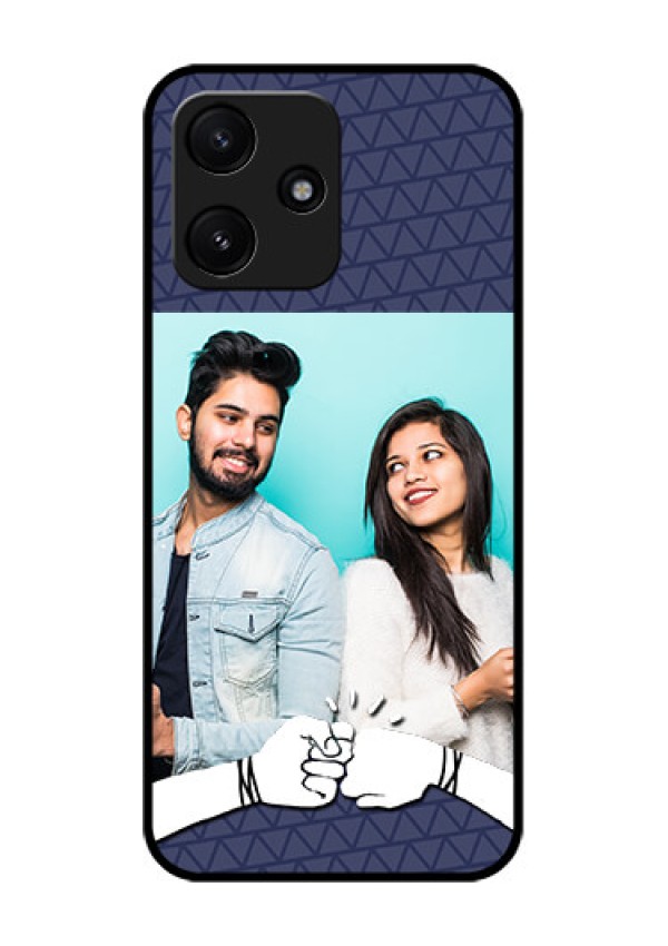 Poco M6 Pro 5G Photo Printing on Glass Case - with Best Friends Design
