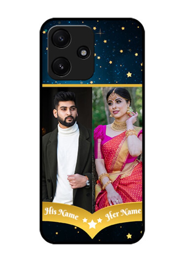 Poco M6 Pro 5G Custom Glass Phone Case - Galaxy Stars Backdrop Design