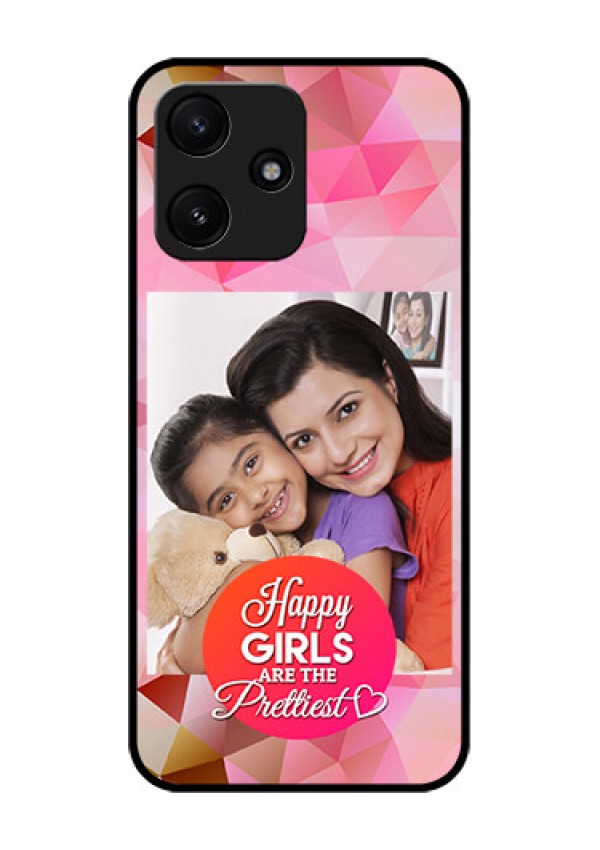 Poco M6 Pro 5G Photo Printing on Glass Case - Abstract Triangle Design
