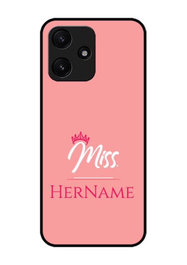 Poco M6 Pro 5G Custom Glass Phone Case Mrs with Name